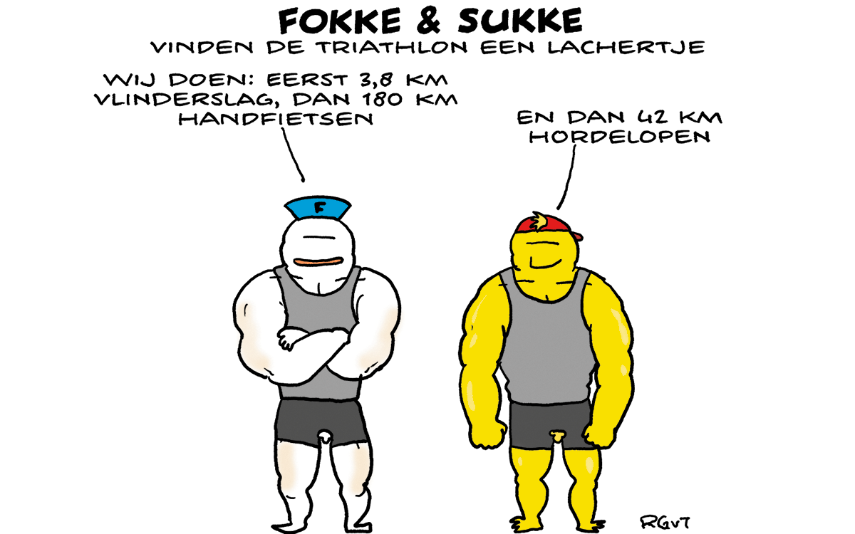 F&S vinden de triathlon een lachertje (NRC, di, 30-07-24)