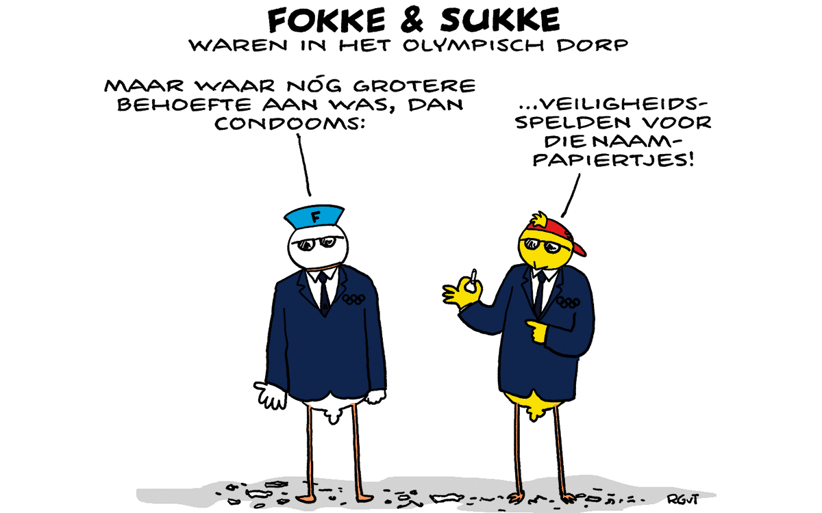 F&S waren in het Olympisch dorp (NRC, ma, 12-08-24)