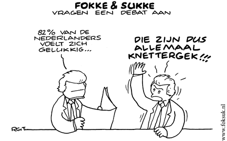 Fokke & Sukke vragen een debat aan (do, 13-09-07)