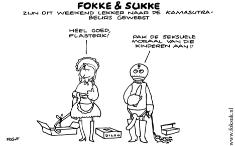 F & Szijn dit weekend lekker naar de kamasutra beurs geweest (NRC, ma, 01-10-07)