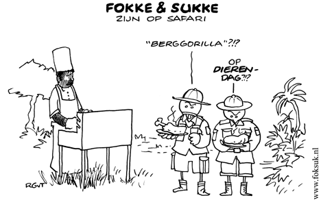 F & S zijn op safari (NRC, wo, 04-10-07)