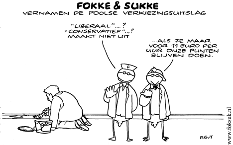 F&S vernamen de Poolse verkiezingsuitslag (NRC, ma, 22-10-07)