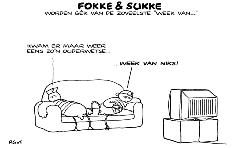 F&S worden gék van de zoveelste "week van..." (NRC, di, 30-10-07)