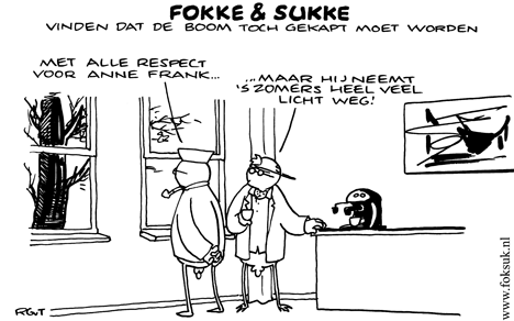 F&S vinden dat de boom toch gekapt moet worden (NRC, wo, 21-11-07)