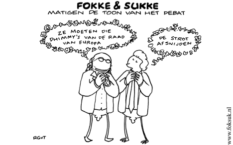 F&S matigen de toon van het debat (NRC, di, 12-02-08)