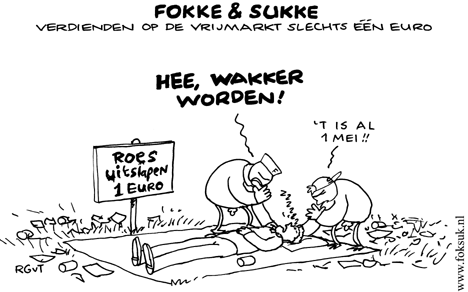 F&S verdienden op de vrijmarkt slechts één euro (NRC, do, 01-05-08)