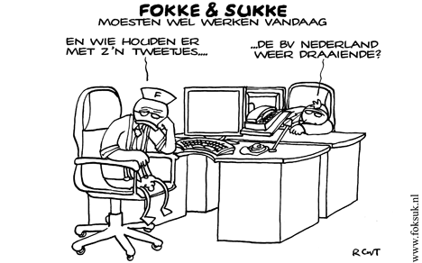 F&S moesten wel werken vandaag (NRc, vrij 02-05-08)