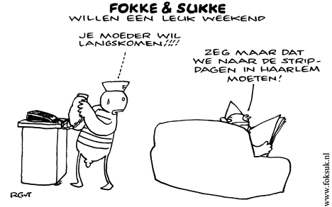 F&S willen een leuk weekend (NRC, vr, 06-06-08)