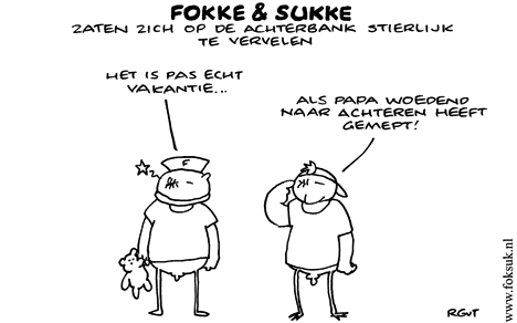 F&S zaten zich op de achterbank stierlijk te vervelen (NRC, di, 22-07-08)
