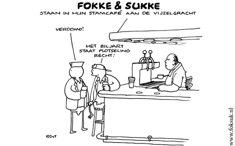 F&S staan in hun stamcafé aan de Vijzelgracht (NRC, vr, 12-09-08)