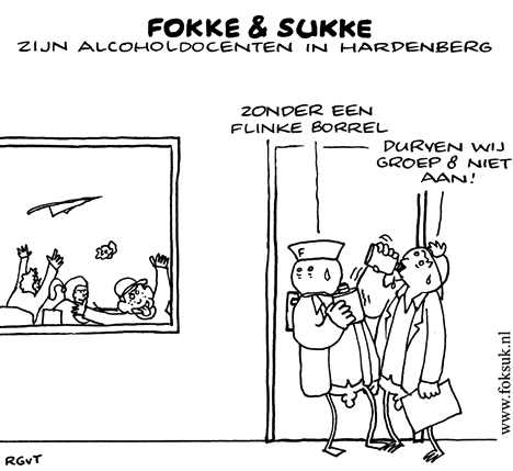F&S zijn alcoholdocenten in Hardenberg (NRC, di, 21-10-08)