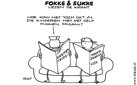 F&S lezen de krant (NRC, za, 01-11-08)
