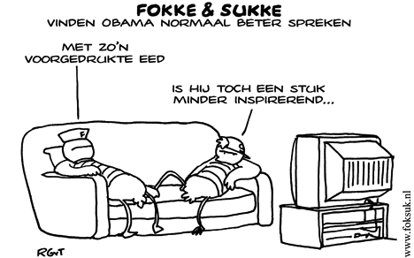 F&S vinden Obama normaal beter spreken (NRC, di, 20-01-09)