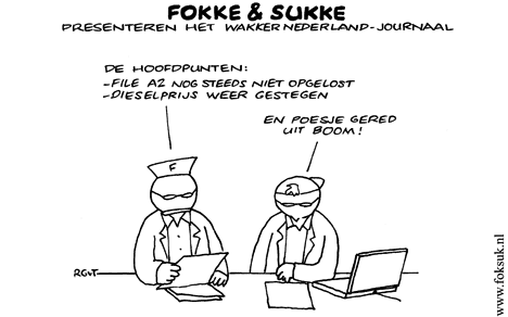 F & S preseneteren het Wakker Nederland Journaal (NRC, di, 17-02-09)