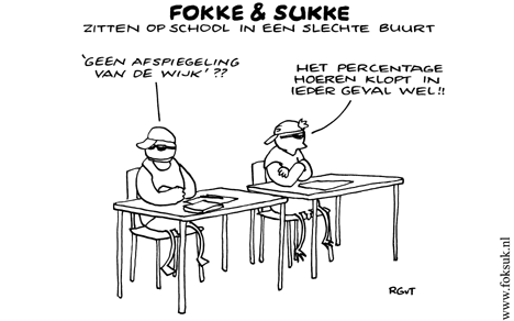 F&S zitten op school in een slechte buurt (NRC, wo, 22-04-09)