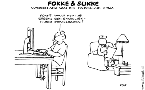 F&S worden gek van die pauselijke spam (NRC, di, 07-07-09)