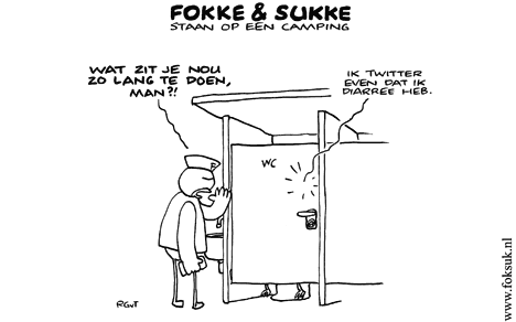 F&S staan op een camping (NRC, vr, 07-08-09)