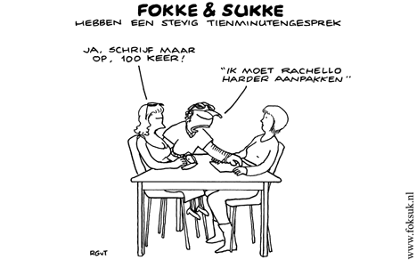 F&S hebben een stevig tienminutengesprek (NRC, di, 25-08-09)