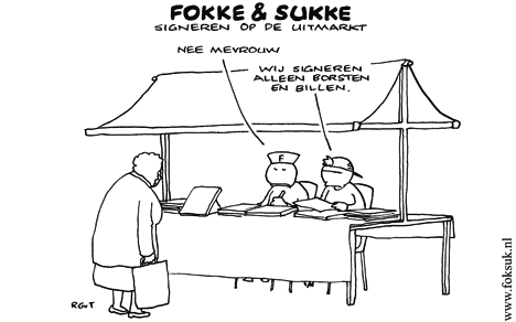 F&S signeren op de Uitmarkt (NRC, za, 29-08-09)