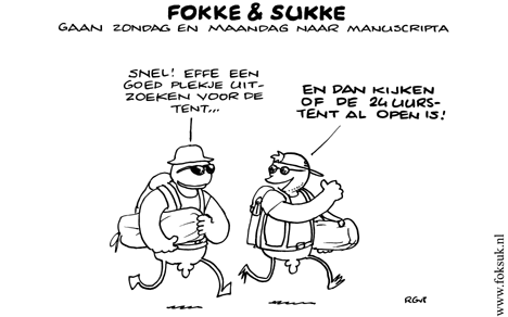 F&S gaan zondag en maandag naar Manuscripta (NRC, za, 05-09-09)