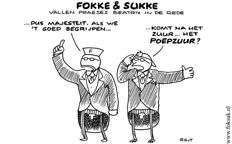 F&S vallen Praeses Beatrix in de rede (NRC, di, 15-09-09)