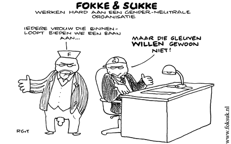 F&S werken hard aan een gender-neutrale organisatie (NRC, di, 27-10-09)