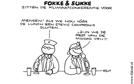 F&S zitten de klimaatconferentie voor (NRC, ma, 07-12-09)