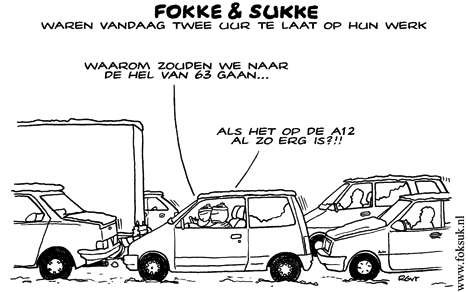 F&S waren vandaag twee uur te laat op hun werk (NRC, do, 17-12-09)