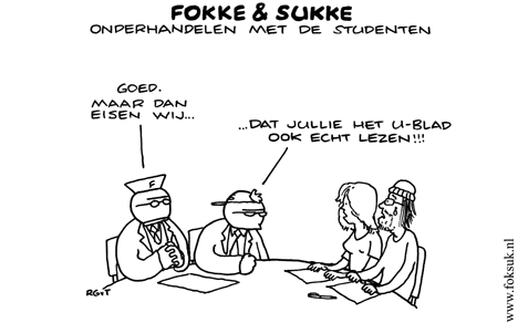 F&S onderhandelen met de studenten (NRC, di, 02-02-10)