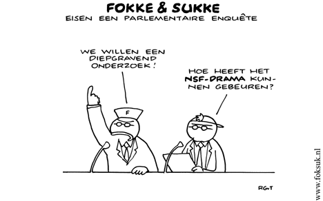 F&S eisen een parlementaire enquête (NRC, ma, 08-02-10)