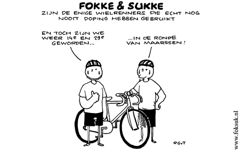 F&S zijn de enige wielrenners die echt nog nooit doping hebben gebruikt (NRC, za, 22-05-10)