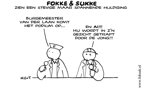 F&S zien een stevige maar spannende huldiging (NRC, di, 13-07-10)