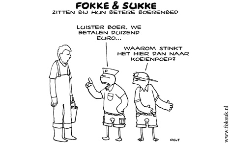 F&S zitten bij hun Betere Boerenbed (NRC, di, 17-08-10)