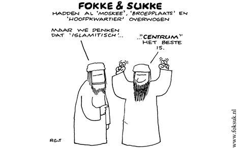 F&S hadden al "Moskee", "broedplaats" en "Hoofdkwartier" overwogen (NRC, ma, 23-08-10)