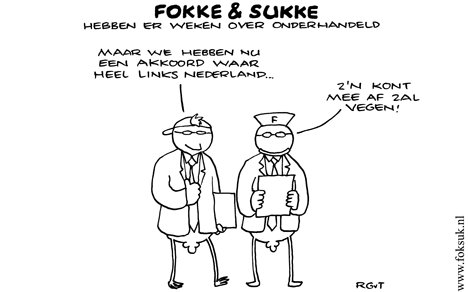 F&S hebben er weken over onderhandeld (NRC, wo, 29-09-10)