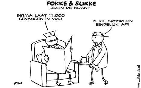 F&S lezen de krant (Next, ma, 11-10-10)