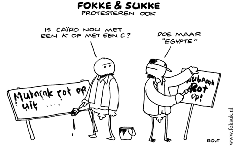 F&S protesteren ook (NRC, wo, 02-02-11)