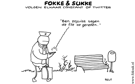 F&S volgen elkaar constant op twitter (NRC, do, 10-02-11)