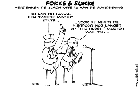 F&S herdenken de slachtoffers van de aardbeving (NRC, di, 22-02-11)