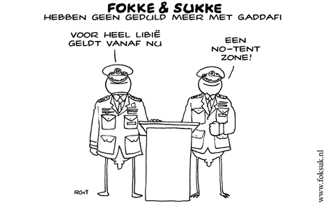 F&S hebben geen geduld meer met Gaddafi (NRC, di, 22-03-11)