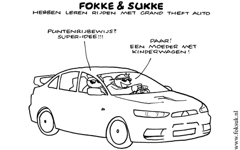 F&S hebben leren rijden met Grand Theft Auto (DWDD, ma, 11-04-11)