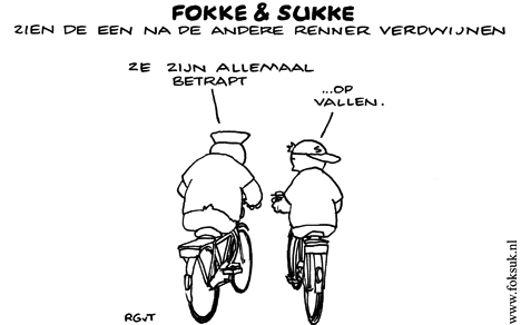 F&S zien de een na de andere renner verdwijnen (NRC, ma, 11-07-11)