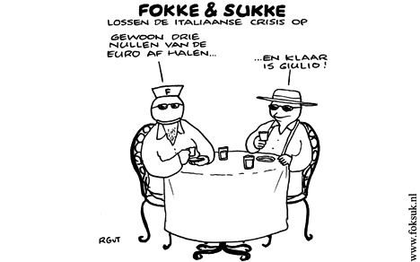 F&S lossen de Italiaanse crisis op (NEXT, wo, 13-07-11)