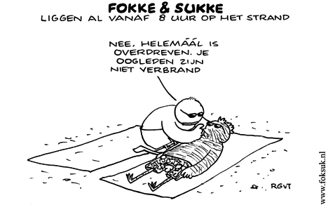 F&S liggen al vanaf 8 uur op het strand (NRC, vr, 05-08-11)