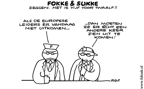 F&S zeggen: het is vijf voor twaalf!! (NRC, wo, 26-10-11)