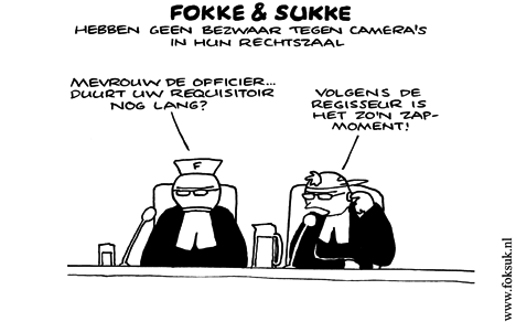 F&S hebben geen bezwaar tegen camera's in hun rechtszaal (NEXT, di, 01-11-11)