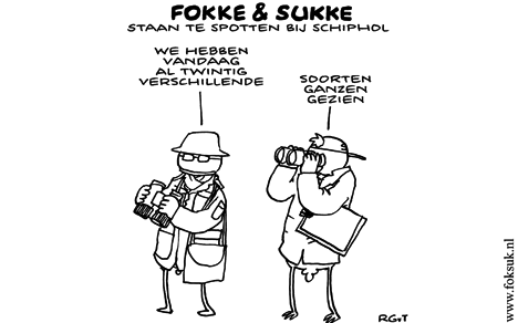 F&S staan te spotten op Schiphol (NEXT, wo, 30-11-11)