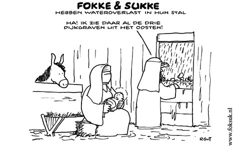 F&S hebben wateroverlast in hun stal (NEXT, do, 06-01-2012)