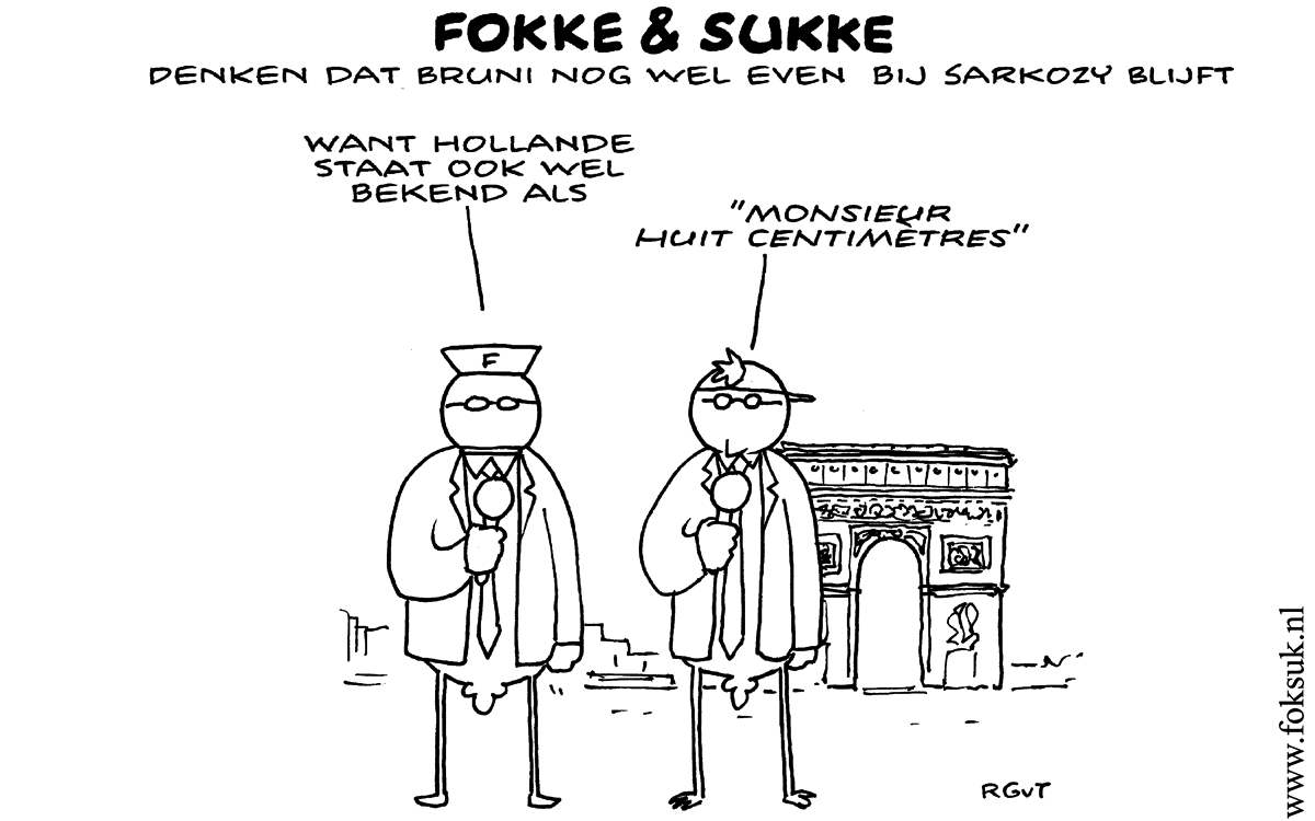 F&S denken dat Bruni nog wel even bij Sarkozy blijft  (NRC, ma, 07-05-12)