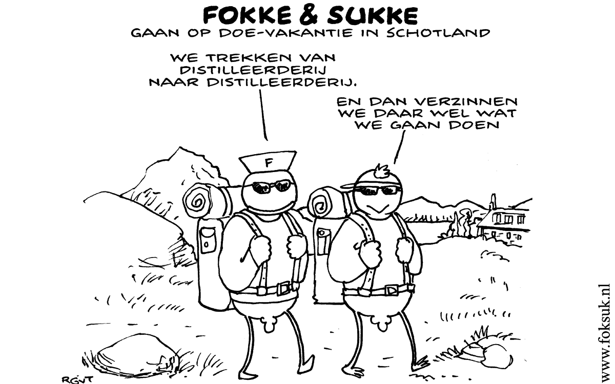 F&S gaan op doe-vakantie in Schotland (NRC, do, 12-07-12)